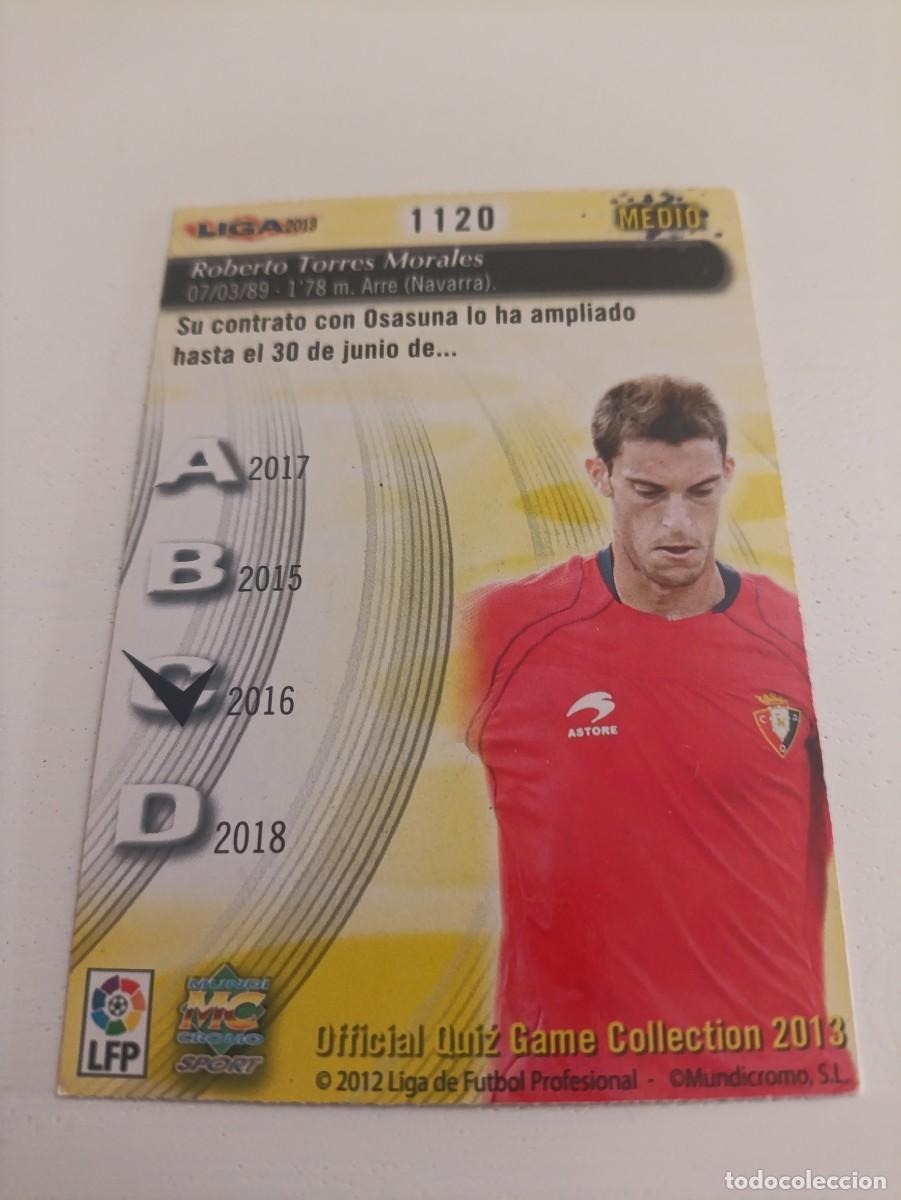 Cromos de f&uacute;tbol: Auto original de Roberto Torres Osasuna - Foto 2