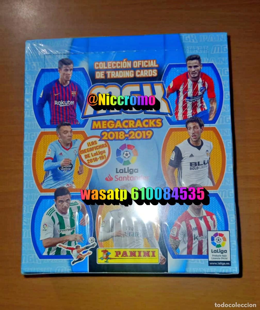 Cromos de f&uacute;tbol: caja precintada sin abrir megacracks 2018 2019 mgk cards panini 18 19 messi ronaldo + en niccromo