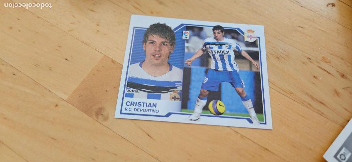 Figurine di Calcio: cristian - Deportivo - Liga Este 2007 2008 - 07 08 - Sin pegar - Trading Card