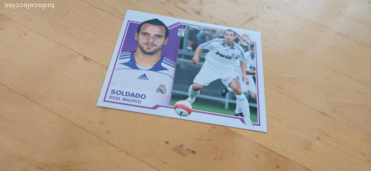 Fu&szlig;ball-Sticker: soldado - Real Madrid - Liga Este 2007 2008 - 07 08 - Sin pegar - Trading Card