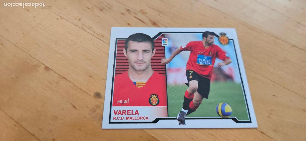 Fu&szlig;ball-Sticker: Varela - Mallorca - Liga Este 2007 2008 - 07 08 - Sin pegar - Trading Card