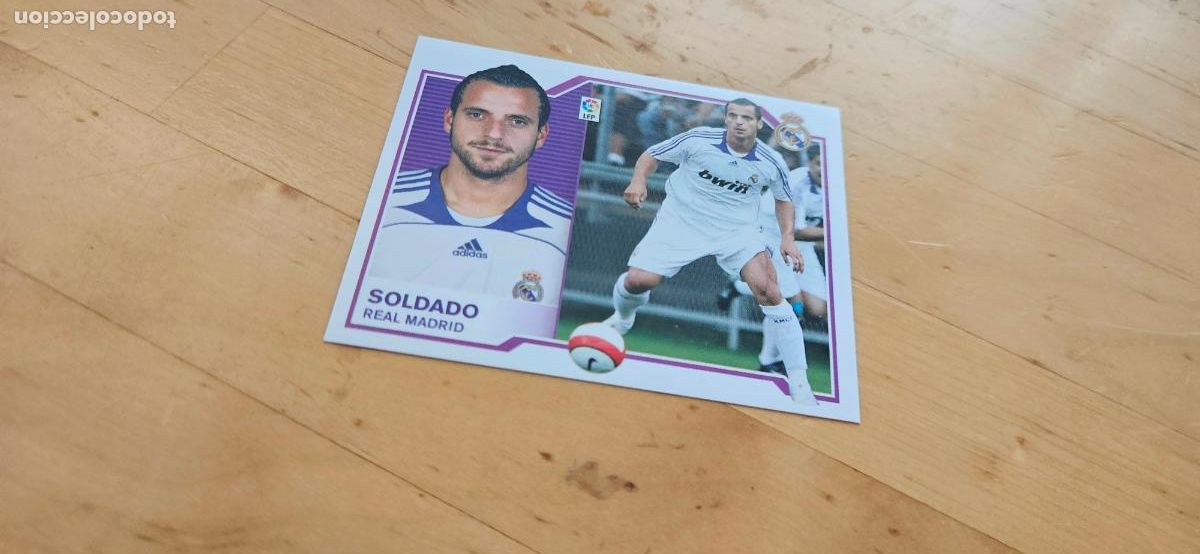Fu&szlig;ball-Sticker: soldado - Real Madrid - Liga Este 2007 2008 - 07 08 - Sin pegar - Trading Card