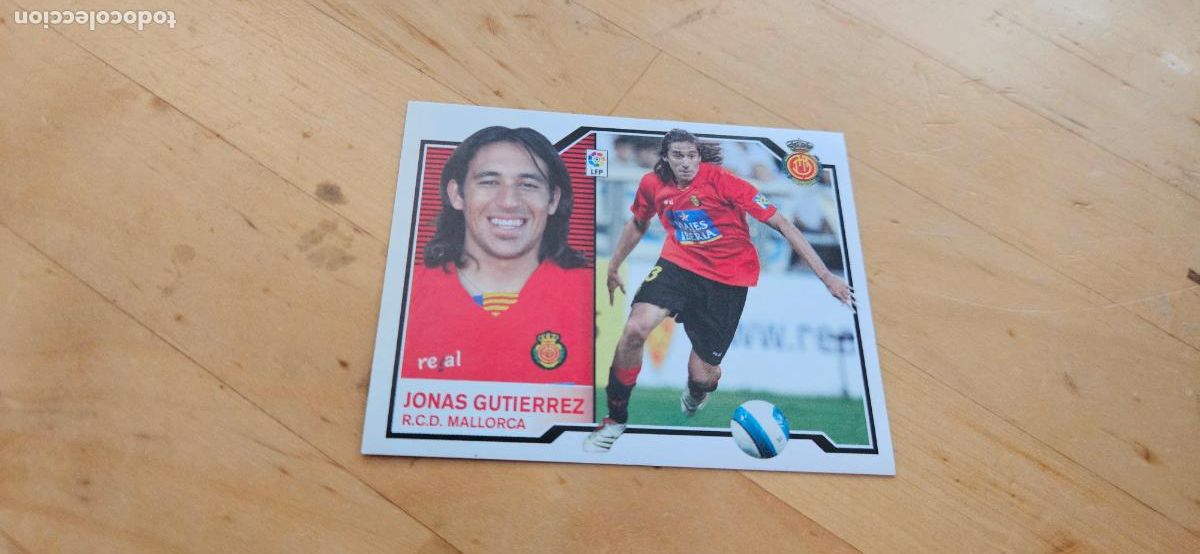 Fu&szlig;ball-Sticker: jonas gutierrez - Mallorca - Liga Este 2007 2008 - 07 08 - Sin pegar - Trading Card