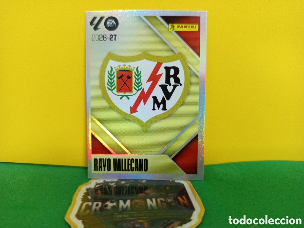 Cromos de f&uacute;tbol: ❇️ CROMO ⚽ ESCUDO RAYO VALLECANO LIGA 26 27 2026 2027 EDICIONES ESTE PANINI SIN PEGAR❇️