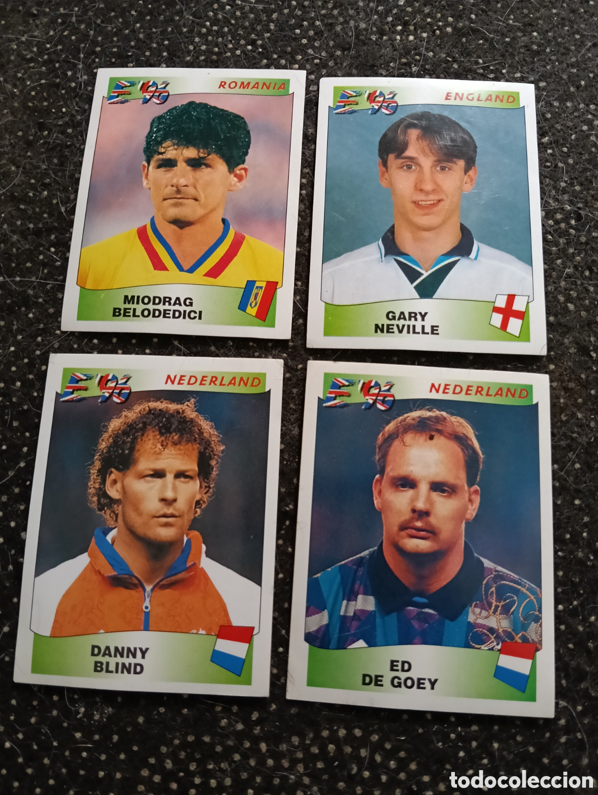 Figurine di Calcio: 94 ED DE GOEY HOLANDA, 38 Gary Neville con Inglaterra, 159 MIODRAG BELODEDICI ROMANIA, 79 DANNY BLIN