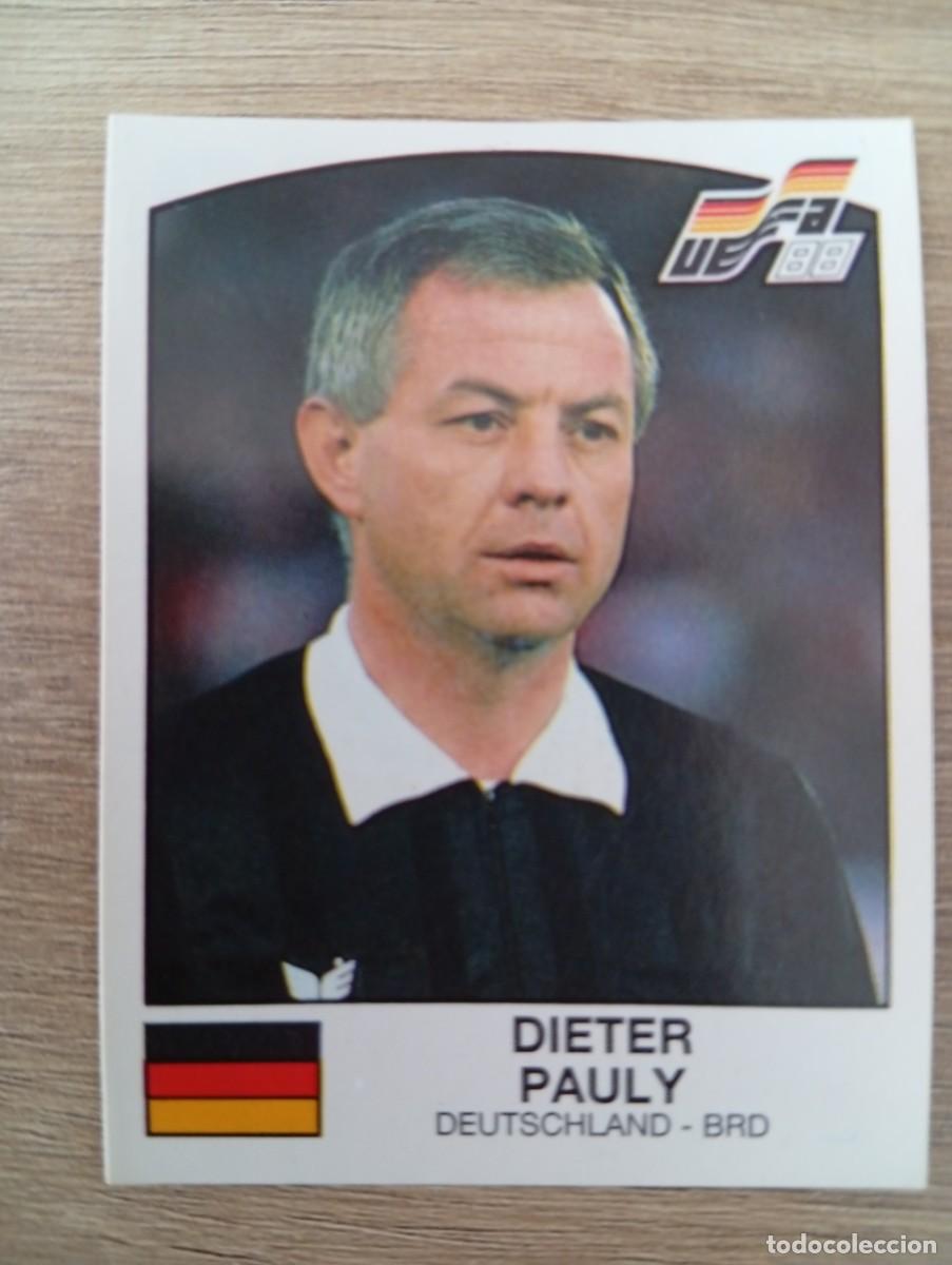 Fu&szlig;ball-Sticker: DIETER PAULY 263 ARBITRO EUROCOPA EURO 1988 88 ALEMANIA NUNCA PEGADO SIN PEGAR