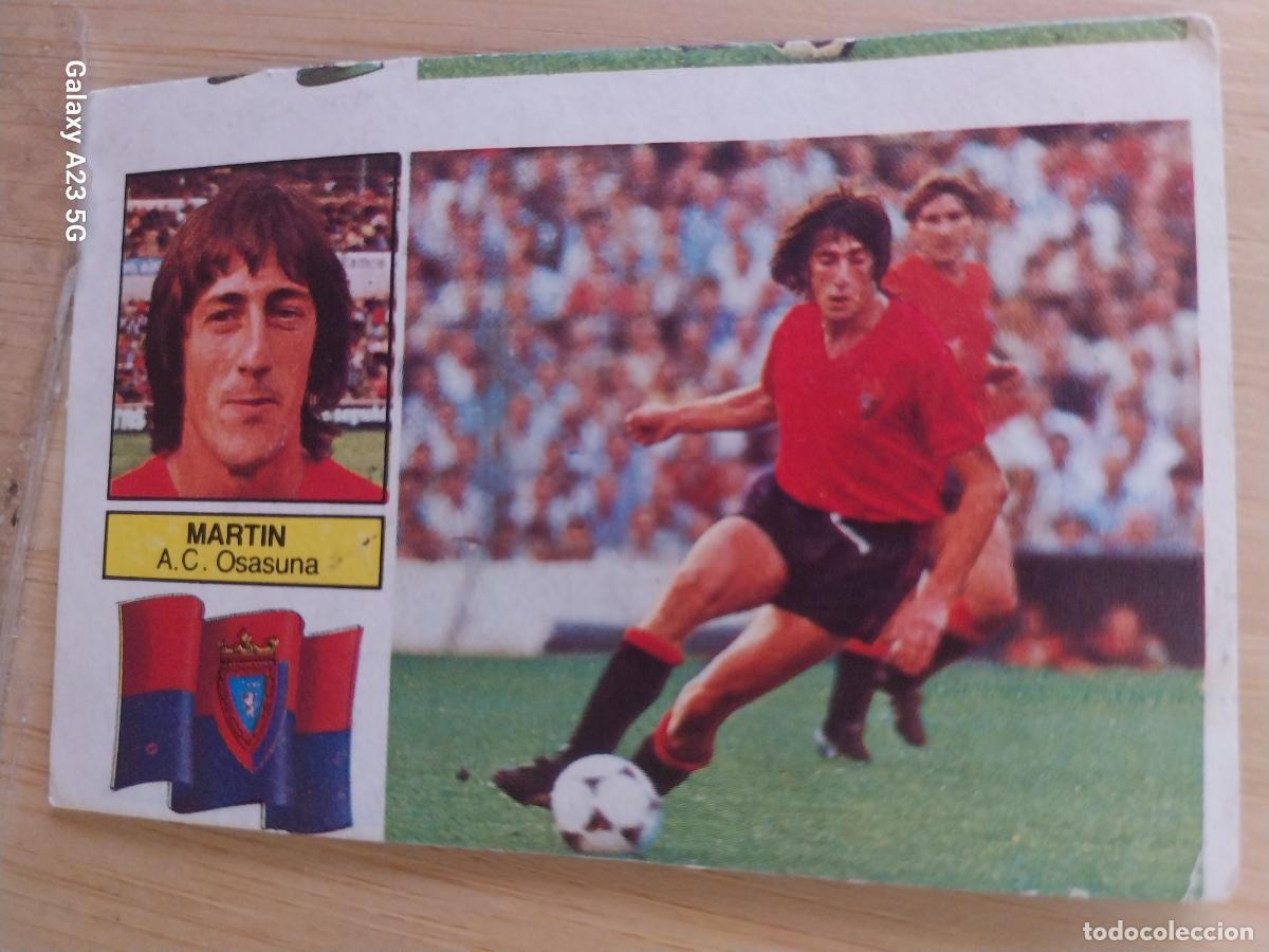 Cromos de f&uacute;tbol: MARTIN OSASUNA ED ESTE LIGA 1982 82 83 CROMO RECUPERADO ORIGINAL *-- ERROR CORTE