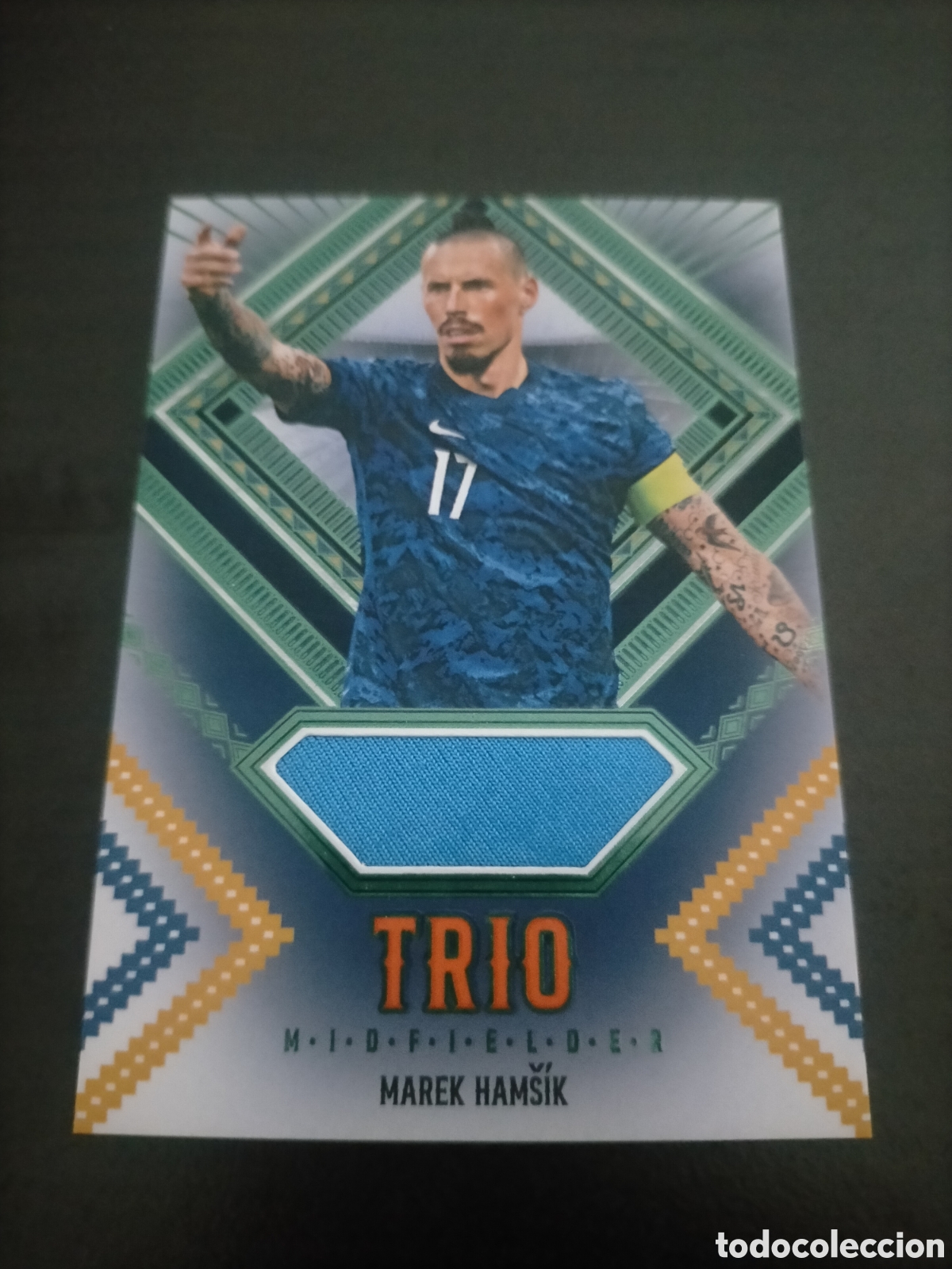 Cromos de f&uacute;tbol: Marek hamsik futera unique 2025 trio patch game worm 3/15 N&aacute;poles Eslovaquia