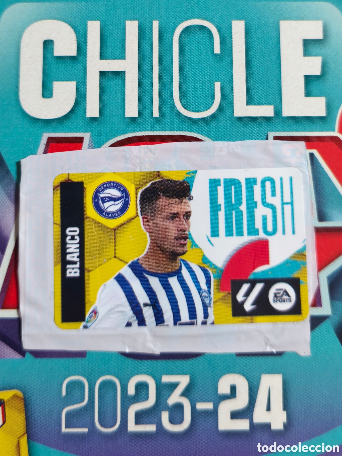 Figurine di Calcio: Blanco FRESH chicle liga este 24/24 Deportivo Alav&eacute;s