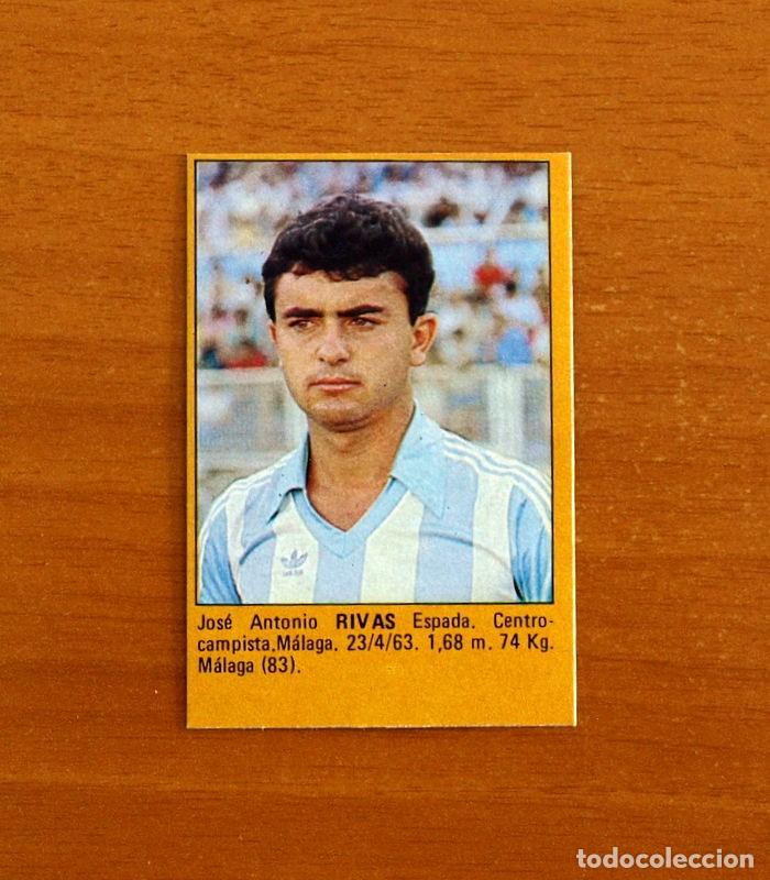 Cromos de f&uacute;tbol: M&aacute;laga - Rivas -Super F&uacute;tbol- Editorial Roll&aacute;n 1984-1985, 84-85 - Nunca pegado