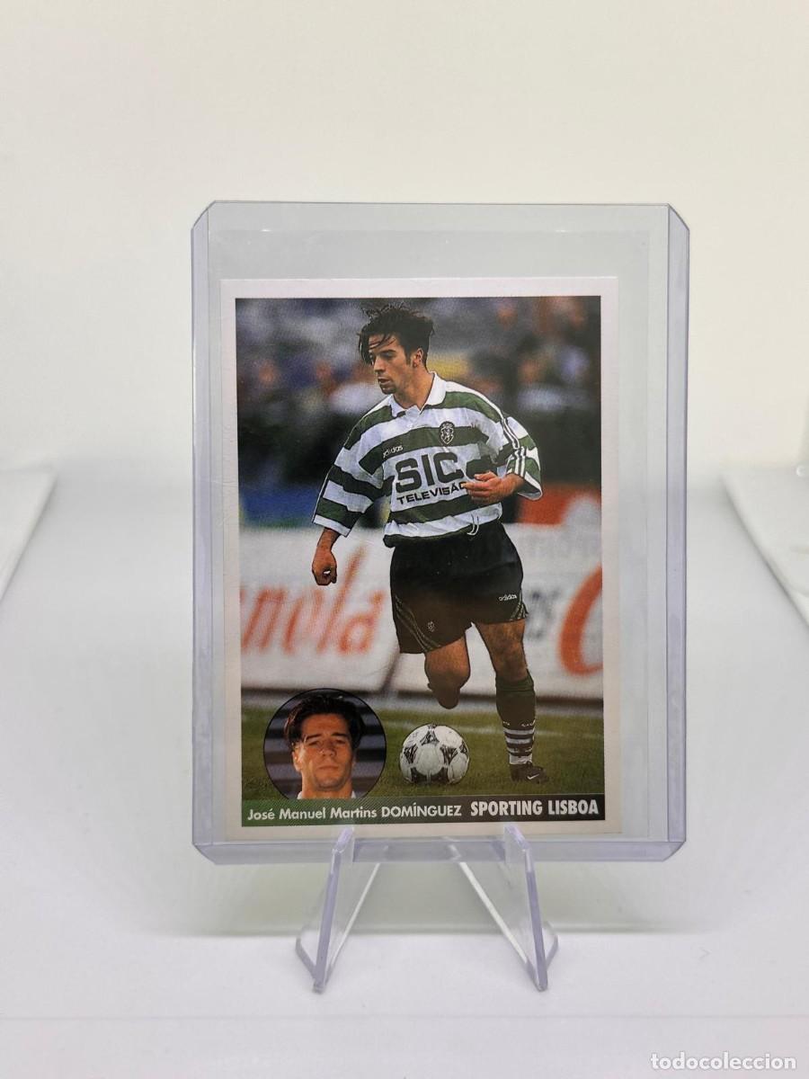 Cromos de f&uacute;tbol: Dominguez 271a Lisboa Coloca Los Mejores Equipos de Europa 96 97 1996 1997 sin pegar