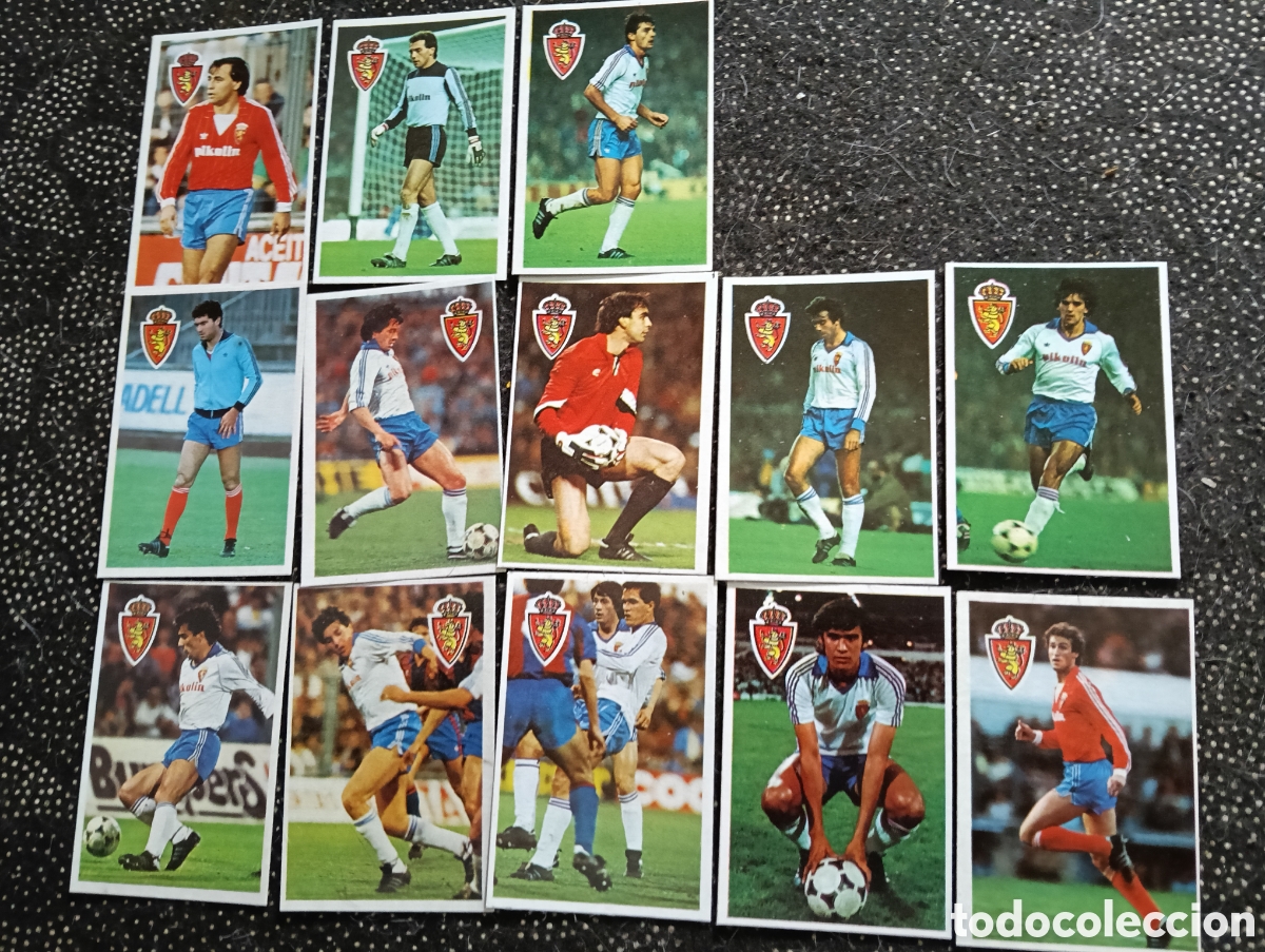 Cromos de f&uacute;tbol: Lote de 13 cromos del Real Zaragoza Maradona Sus Driblings y sus goles 1984-85 en buen estado y sin