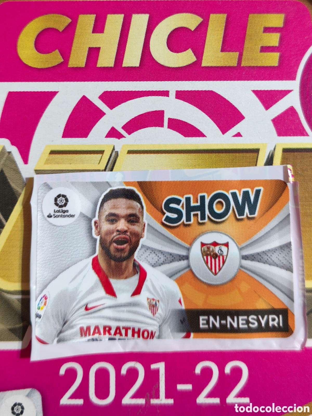 Cromos de f&uacute;tbol: En-Nesyri SHOW chicle liga este 21/22 Sevilla