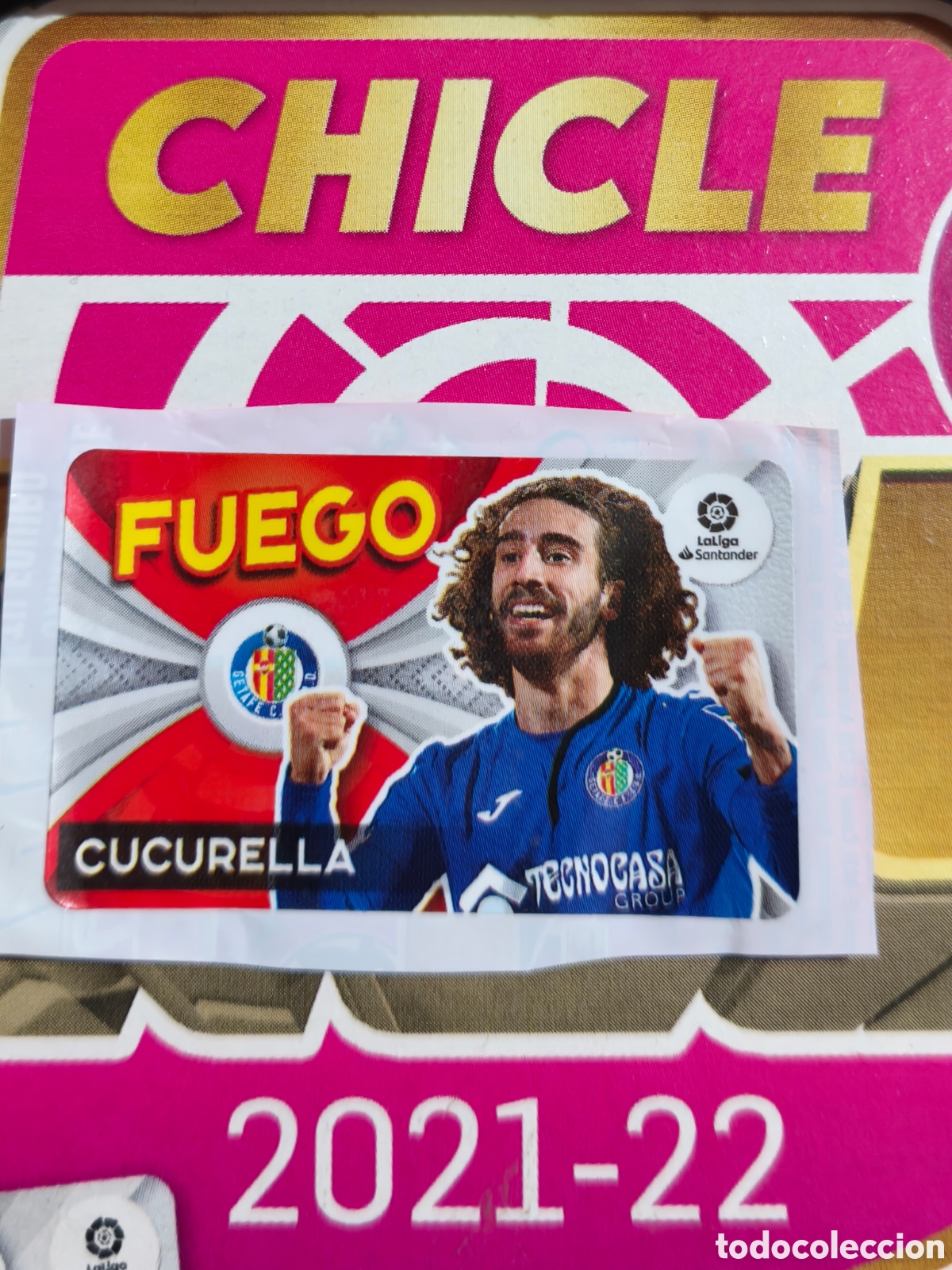 Cromos de f&uacute;tbol: Cucurella FUEGO chicle liga este 21/22 Getafe