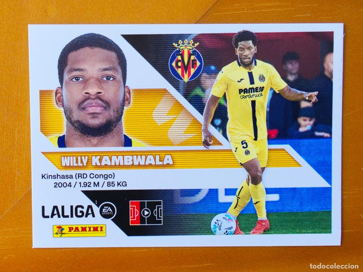 Cromos de f&uacute;tbol: 8A Willy Kambwala, Villarreal CF, Panini Ediciones Liga Este 2026 2027 26 27 sin pegar