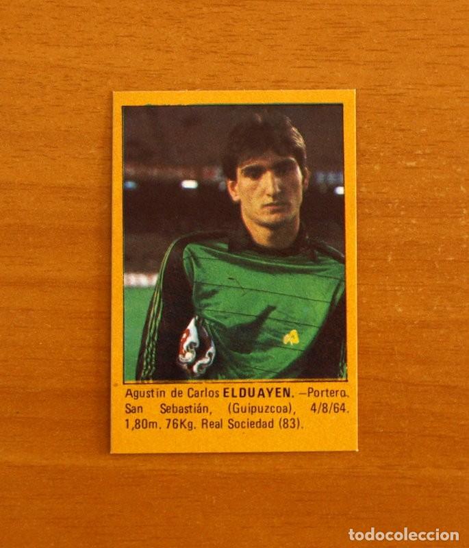 Fu&szlig;ball-Sticker: Real Sociedad - Elduayen -Super F&uacute;tbol -Editorial Roll&aacute;n 1984-1985-84-85 -Nunca pegado