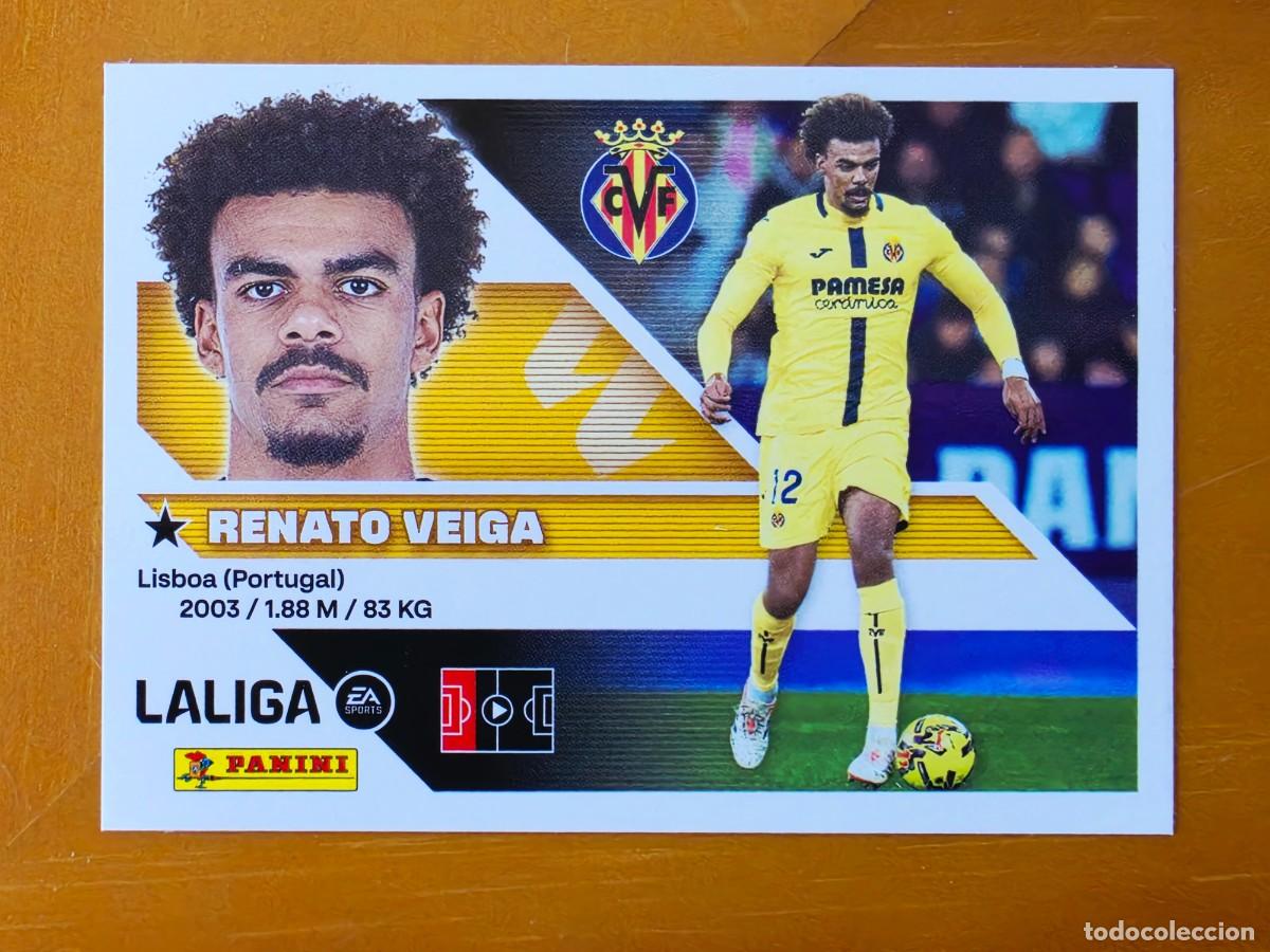Cromos de f&uacute;tbol: 9 Renato Veiga, Villarreal CF, Panini Ediciones Liga Este 2026 2027 26 27 sin pegar