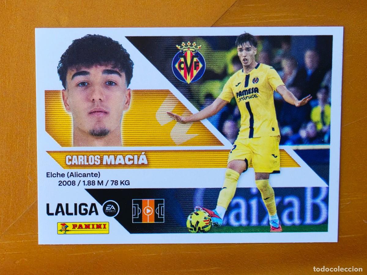 Cromos de f&uacute;tbol: 13 Carles Maci&aacute;, Villarreal CF, Panini Ediciones Liga Este 2026 2027 26 27 sin pegar