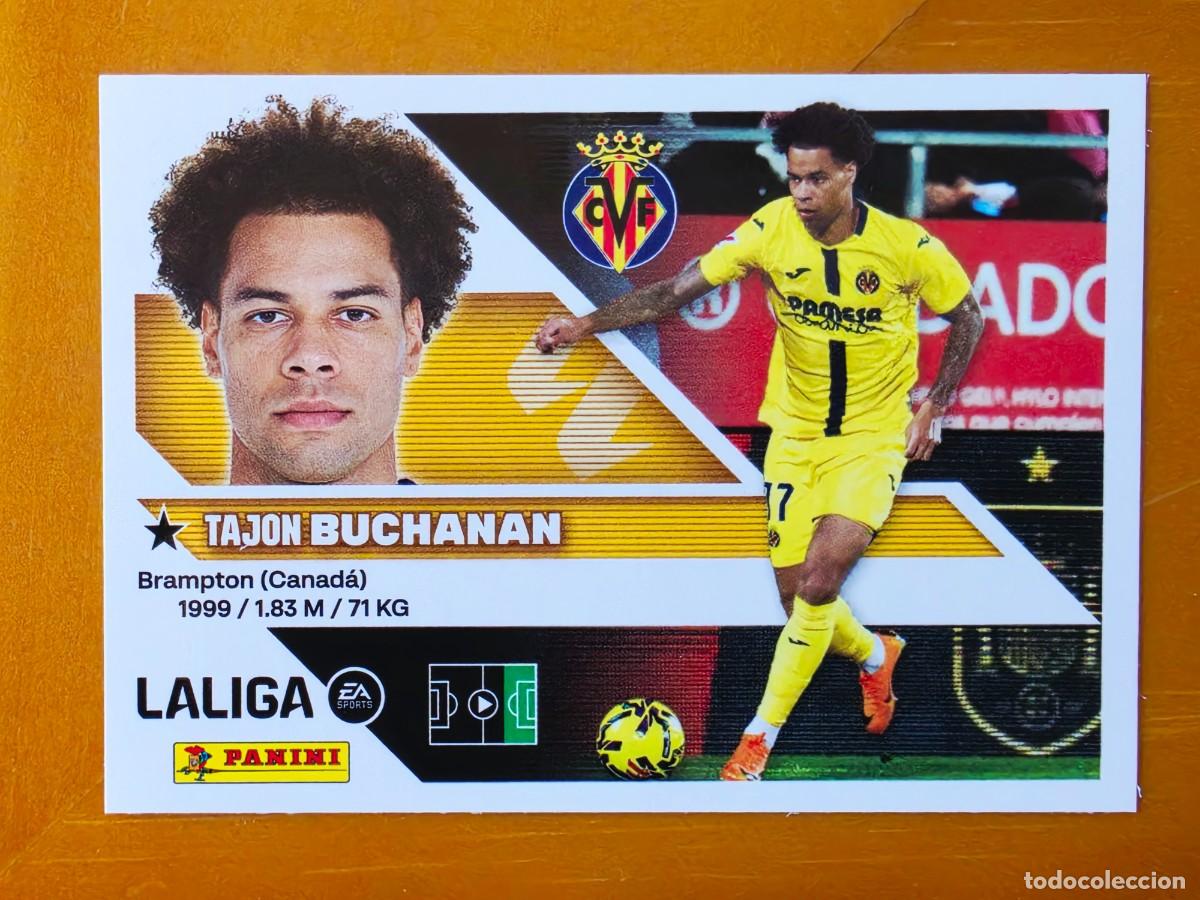 Fu&szlig;ball-Sticker: 15 Tajon Buchanan, Villarreal CF, Panini Ediciones Liga Este 2026 2027 26 27 sin pegar