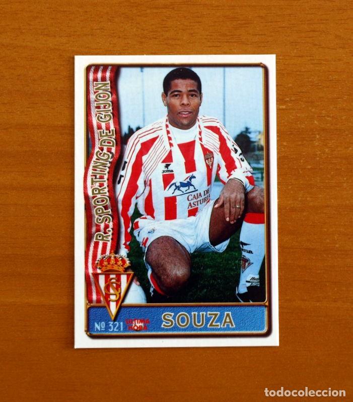 Figurine di Calcio: Sporting Gij&oacute;n -N&ordm; 321 Souza &Uacute;ltima Hora -Mundicromo Las Fichas de la Liga de F&uacute;tbol 1996-1997-96-97