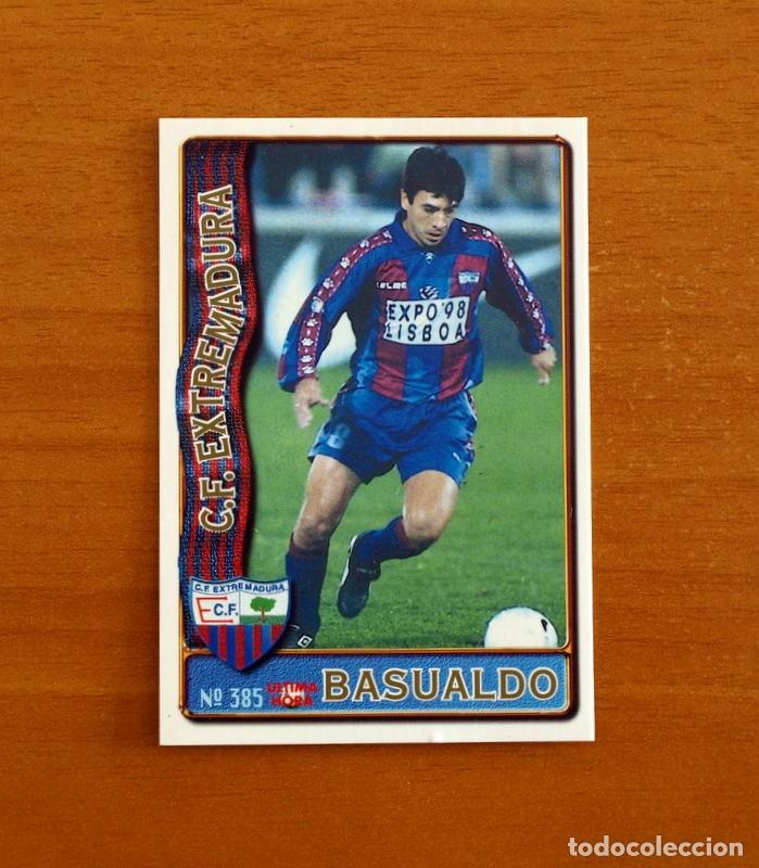 Cromos de f&uacute;tbol: Extremadura -N&ordm; 385 Basualdo -&Uacute;ltima Hora-Mundicromo Las Fichas de la Liga de F&uacute;tbol 1996-1997-96-97
