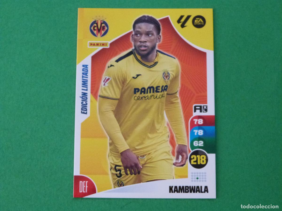 Cromos de f&uacute;tbol: TRADING CARD FUTBOL KAMBWALA VILLARREAL C.F. EDICION LIMITADA LIGA ADRENALYN 2024-2025/24-25 PANINI