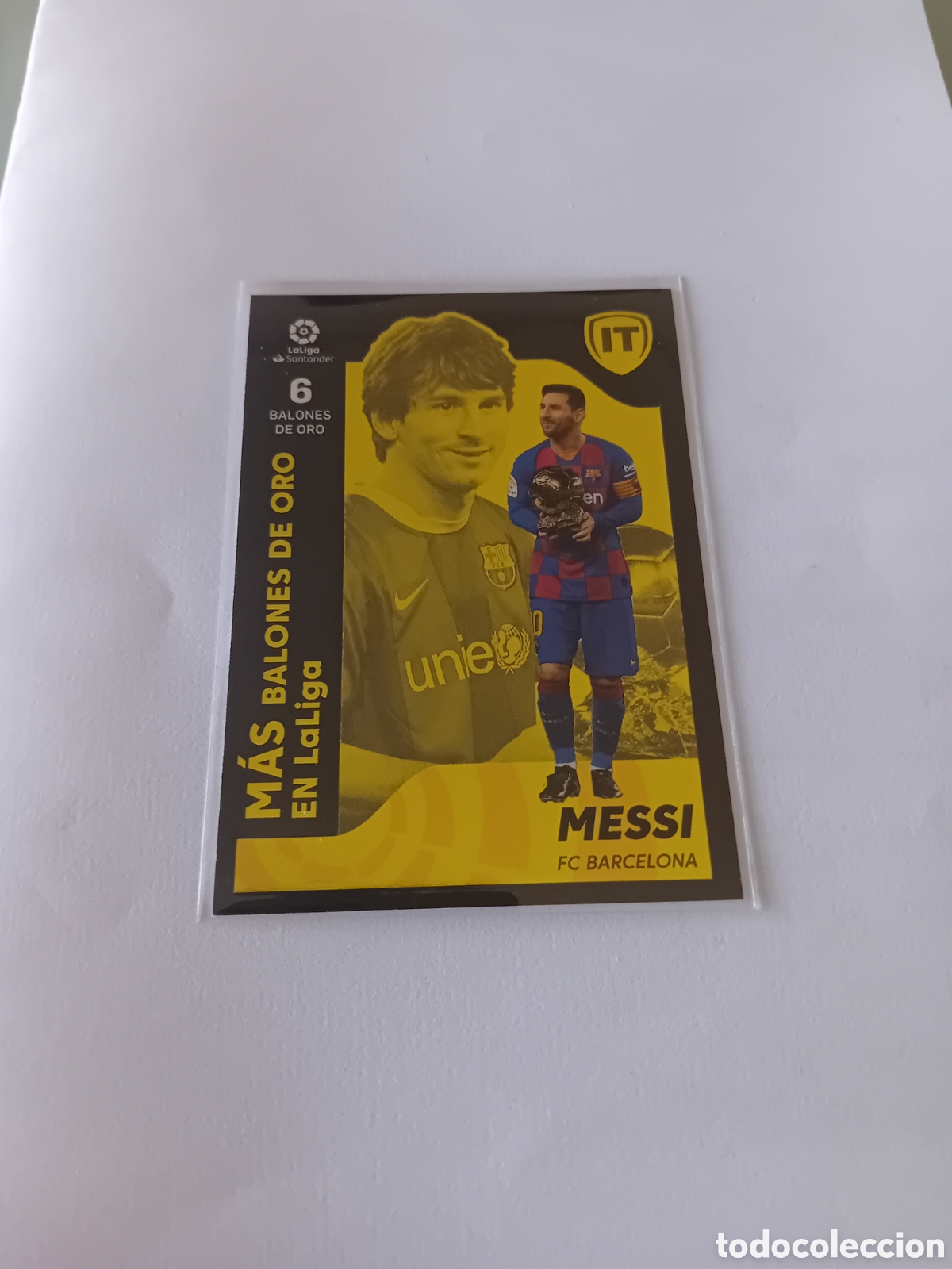 Cromos de f&uacute;tbol: Messi N&deg;9 La isla del tesoro M&aacute;s balones de oro Barcelona 21 22 2021 2022 Este Panini