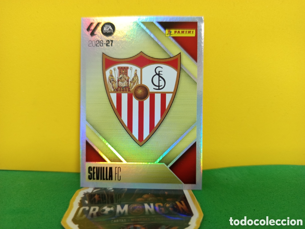 Cromos de f&uacute;tbol: ❇️ CROMO ⚽ ESCUDO SEVILLA LIGA 26 27 2026 2027 EDICIONES ESTE PANINI SIN PEGAR❇️