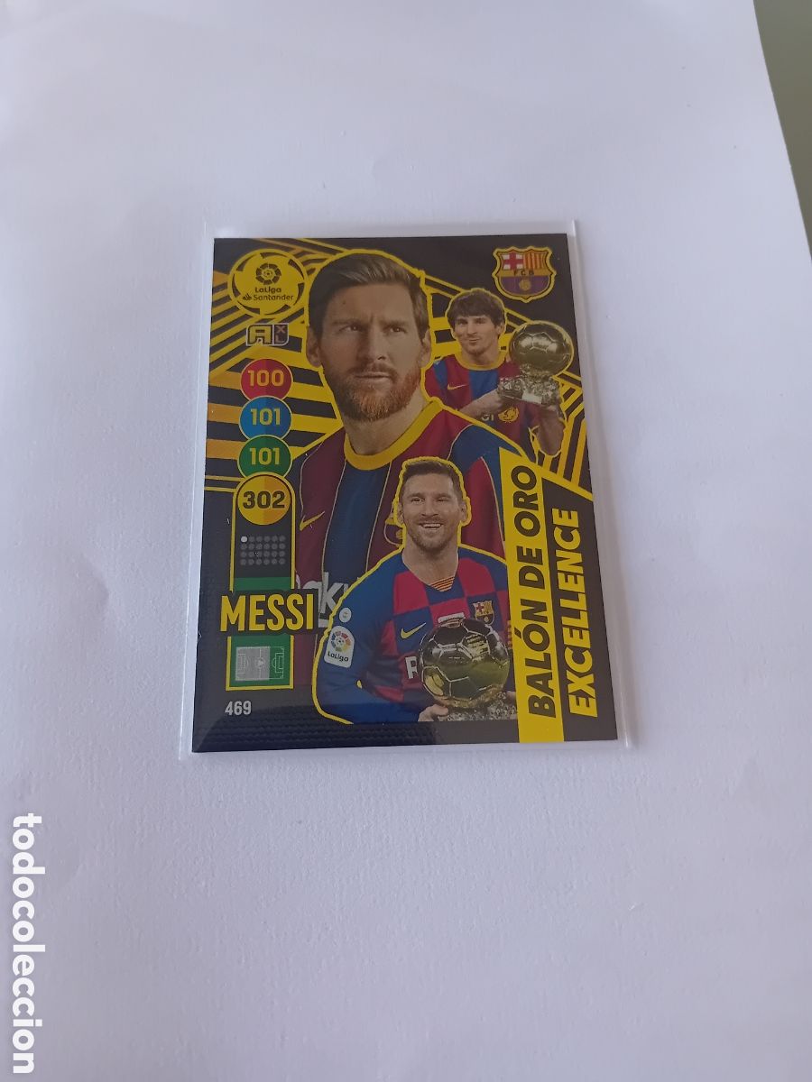 Cromos de f&uacute;tbol: Messi 469 Bal&oacute;n de oro Excellence Barcelona 20 21 2020 2021 Adrenalyn XL Panini Nuevo