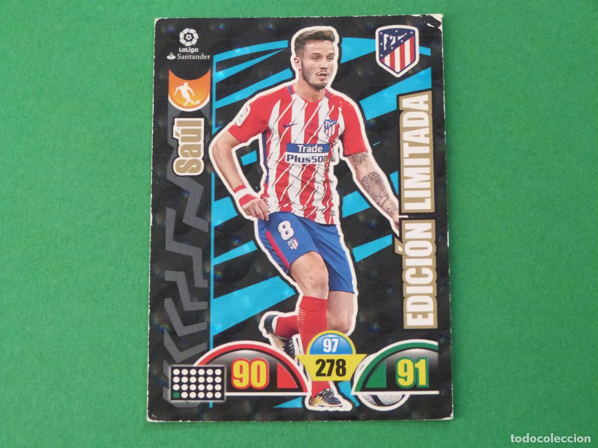 Fu&szlig;ball-Sticker: TRADING CARD FUTBOL SAUL ATLETICO DE MADRID ED. LIMITADA LIGA ADRENALYN XL 2017-2018/17-18 PANINI