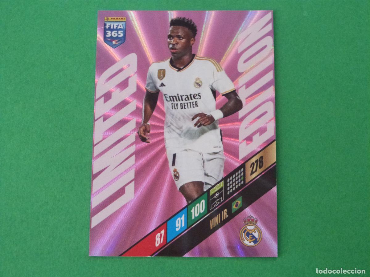 Cromos de f&uacute;tbol: TRADING CARD FUTBOL VINICIUS REAL MADRID C.F. LIMITADA LIMITED EDITION FIFA 365 ADRENALYN XL 2024