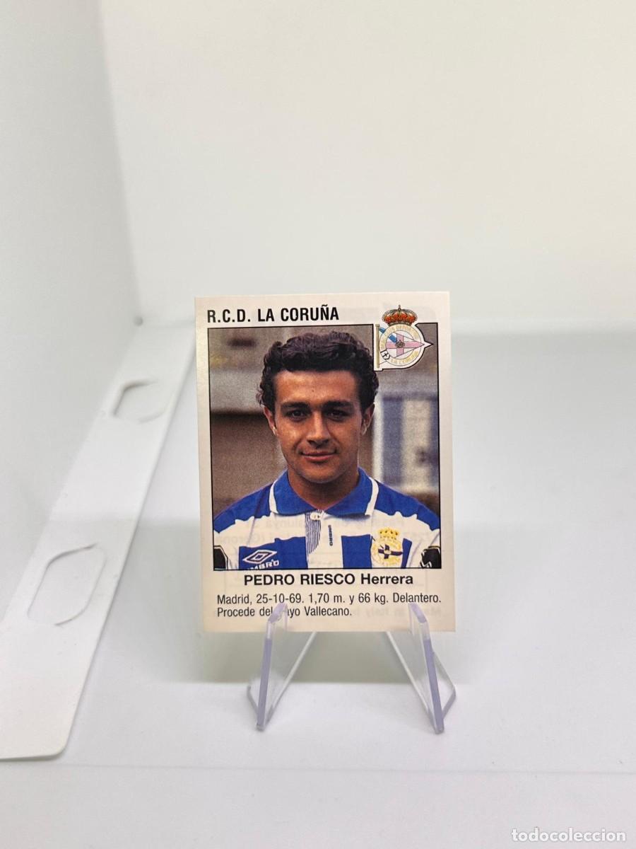 Cromos de f&uacute;tbol: Pedro Riesco 375 Fichaje La Coru&ntilde;a Panini Futbol 93 94 1993 1994 sin pegar