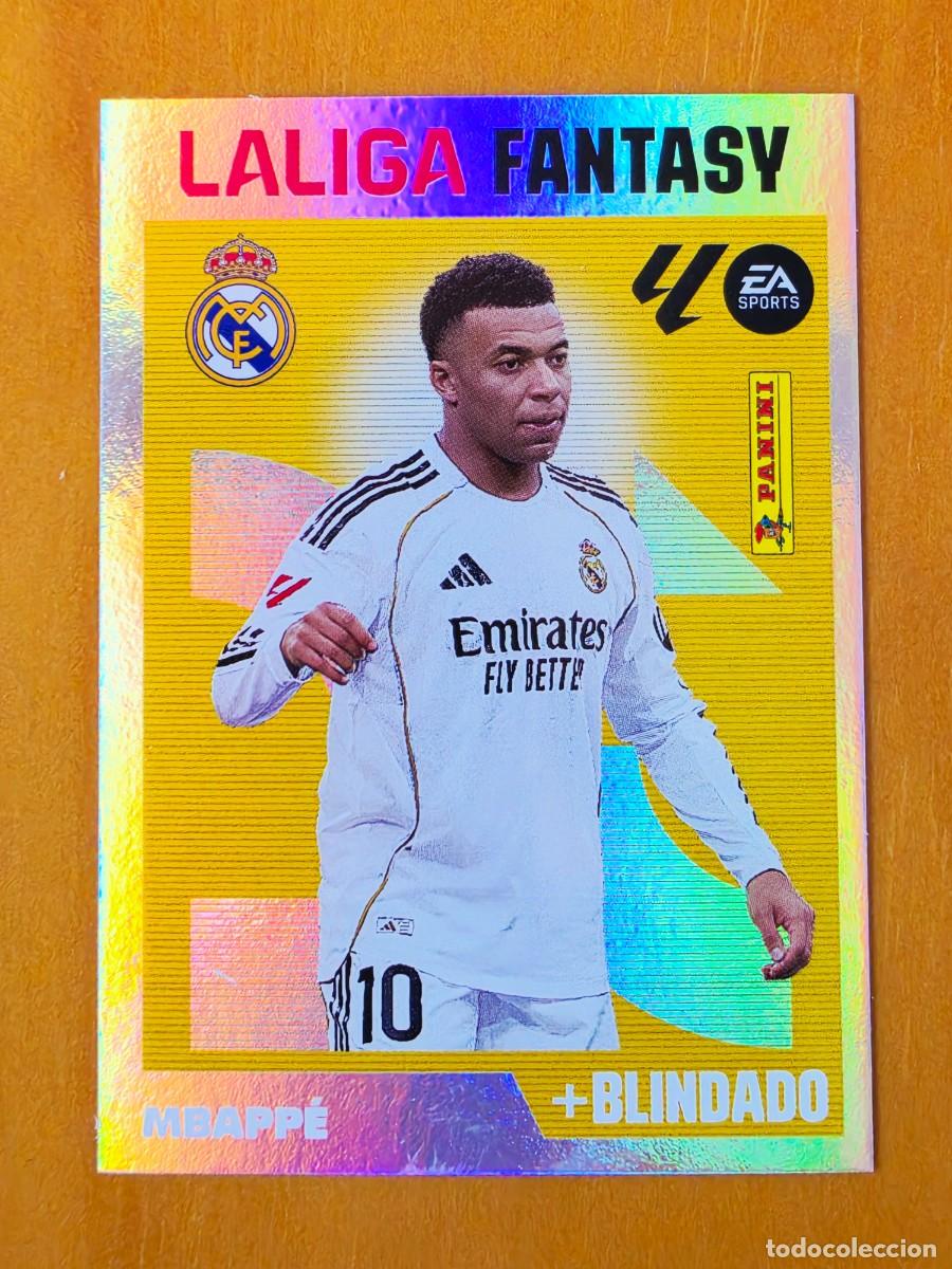 Cromos de f&uacute;tbol: 9 Kylian Mbapp&eacute;, Real Madrid, +Blindado, LaLiga Fantasy, Panini Ediciones Liga Este 2026 2027 26 27