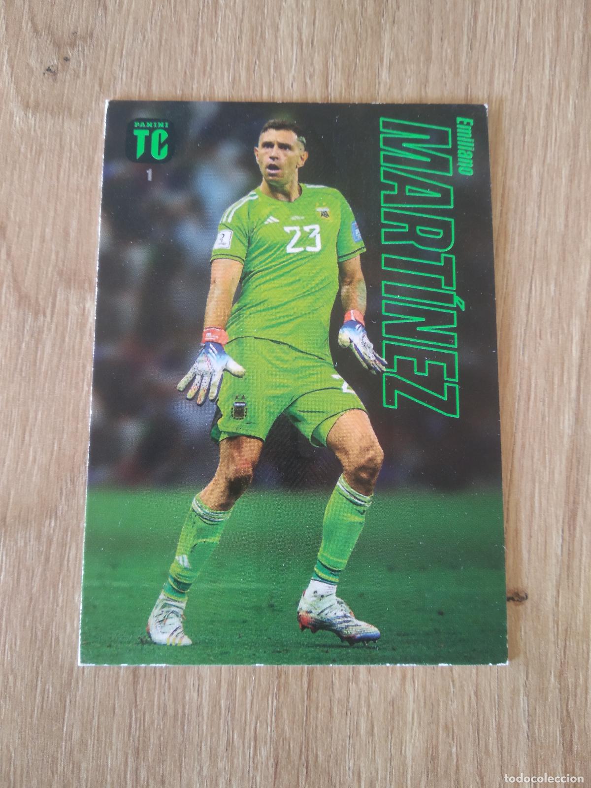 Cromos de f&uacute;tbol: 1 EMILIANO MARTINEZ ARGENTINA CROMO TARJETA FUTBOL PANINI TOP CLASS 2023