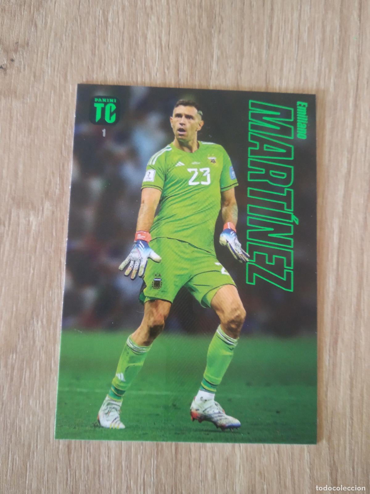 Cromos de f&uacute;tbol: 1 EMILIANO MARTINEZ ARGENTINA CROMO TARJETA FUTBOL PANINI TOP CLASS 2023