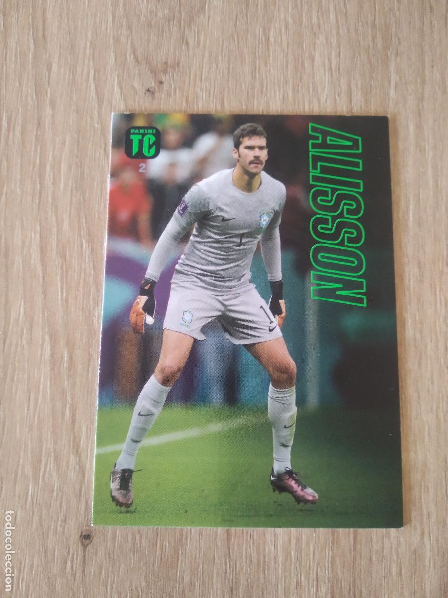 Cromos de f&uacute;tbol: 2 ALISSON BRASIL CROMO TARJETA FUTBOL PANINI TOP CLASS 2023
