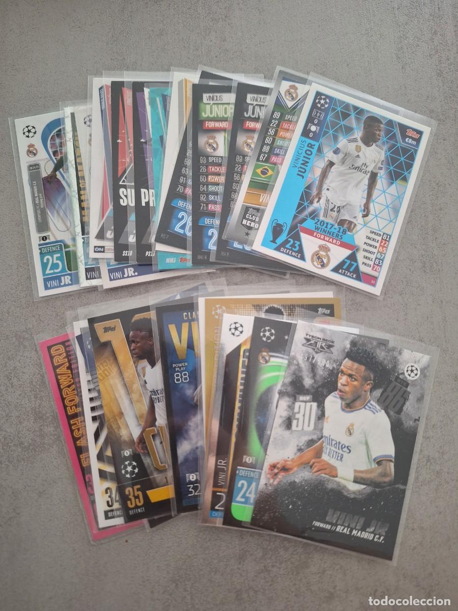 Cromos de f&uacute;tbol: Lote 23 cartas TOPPS MATCH ATTAX Vinicius Vini Jr Real Madrid