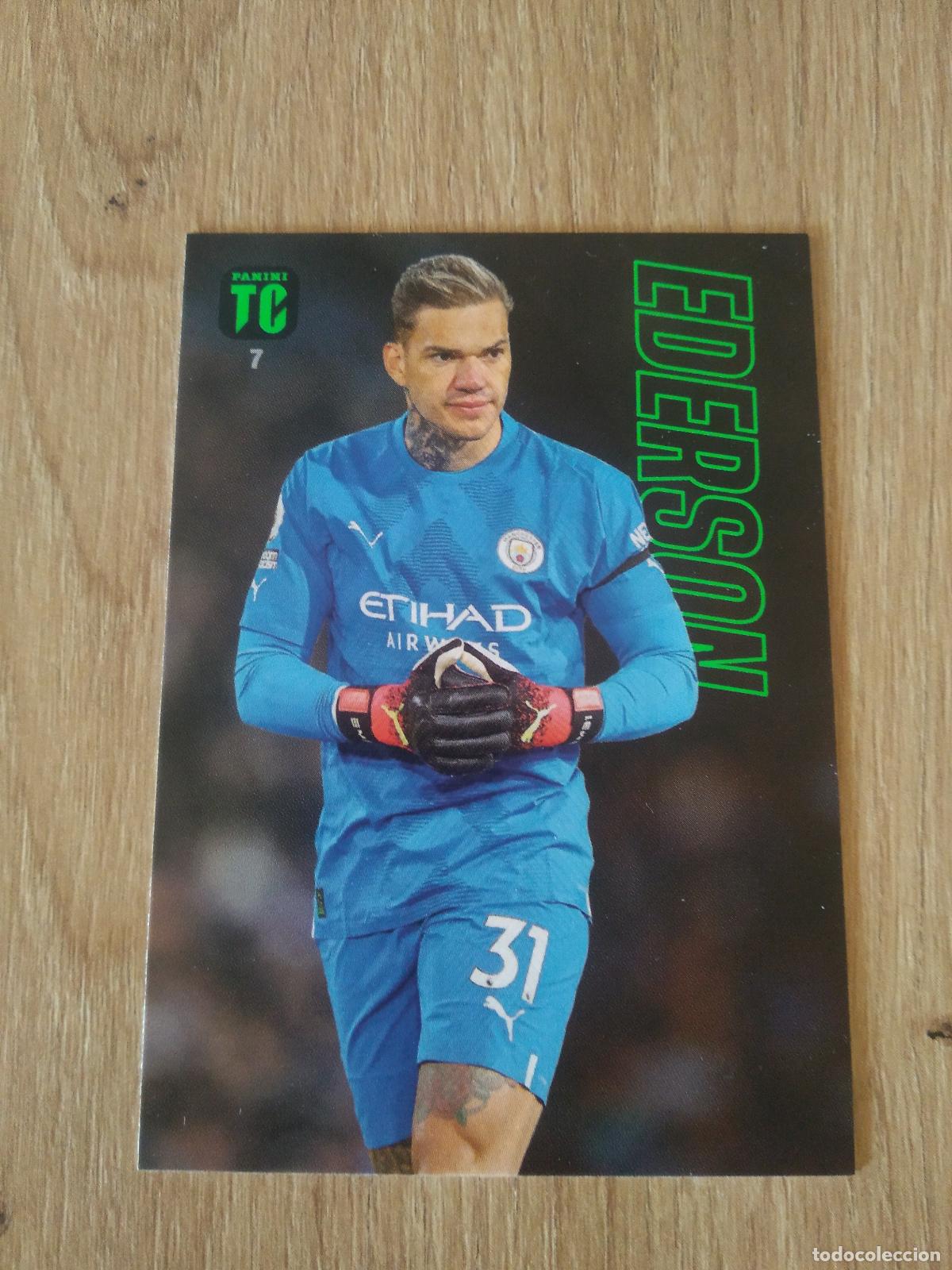 Cromos de f&uacute;tbol: 7 EDERSON MANCHESTER CITY CROMO TARJETA FUTBOL PANINI TOP CLASS 2023