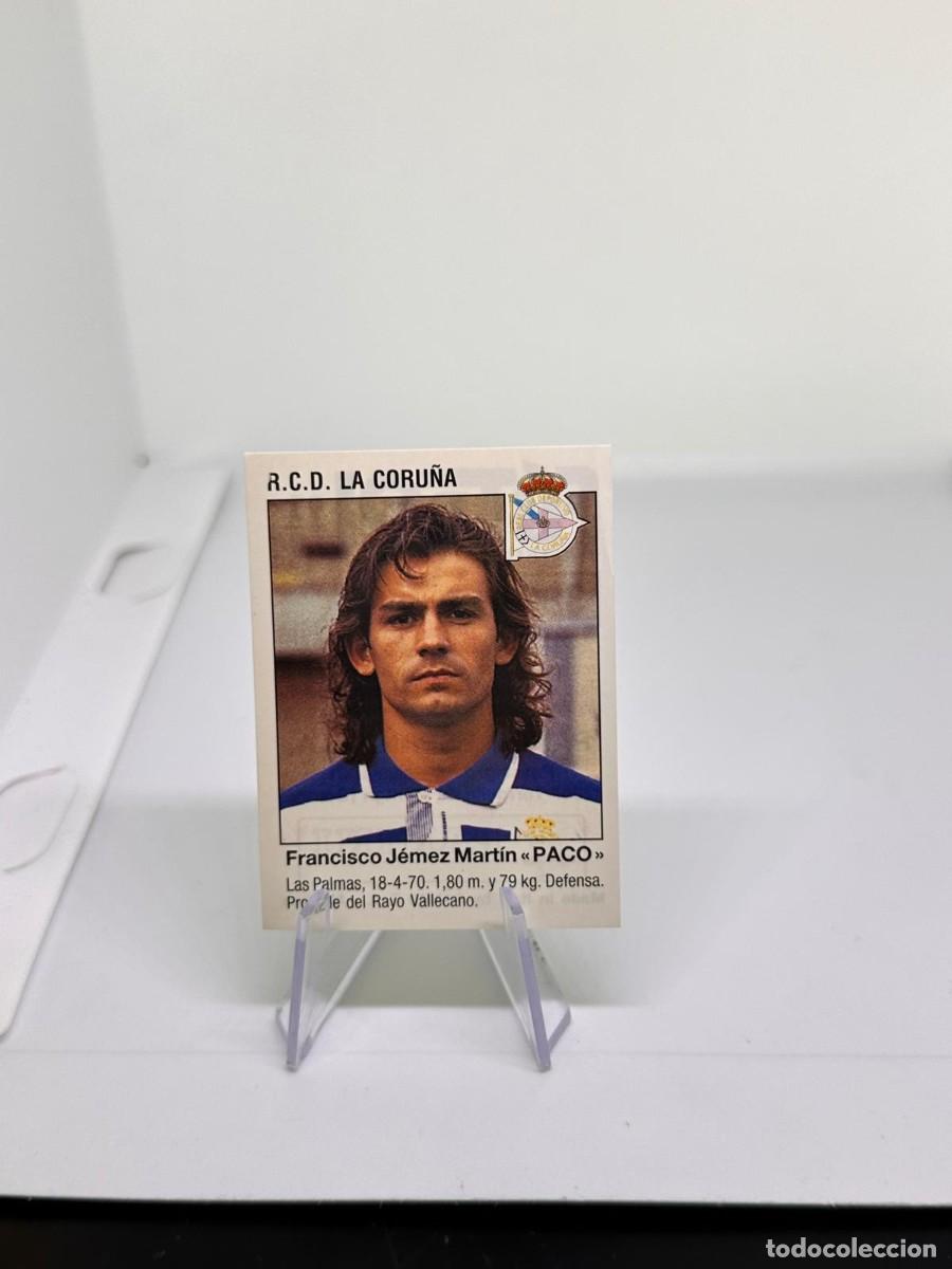 Cromos de f&uacute;tbol: Paco 380 Fichaje La Coru&ntilde;a Panini Futbol 93 94 1993 1994 sin pegar