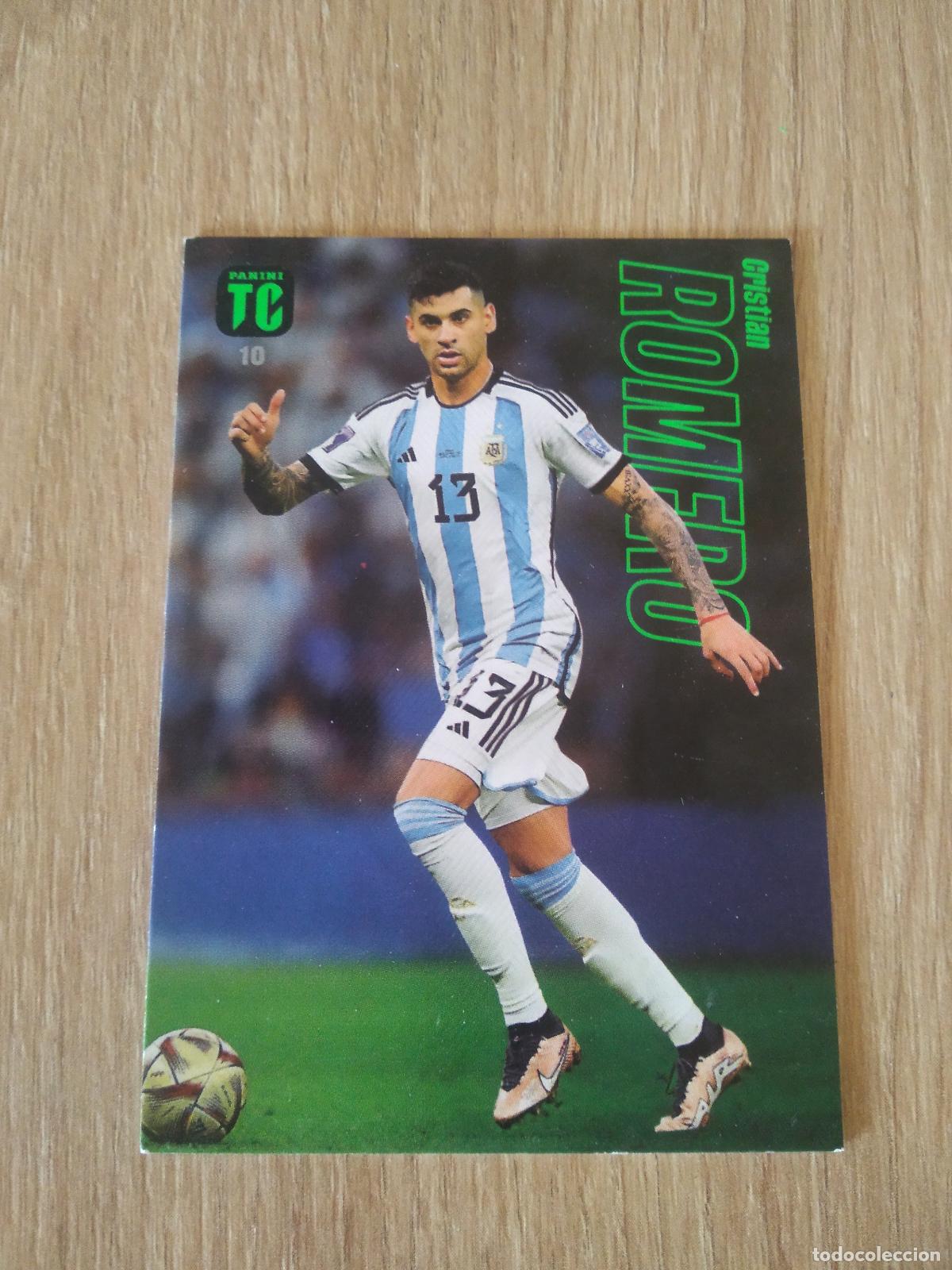Cromos de f&uacute;tbol: 10 CRISTIAN ROMERO ARGENTINA CROMO TARJETA FUTBOL PANINI TOP CLASS 2023