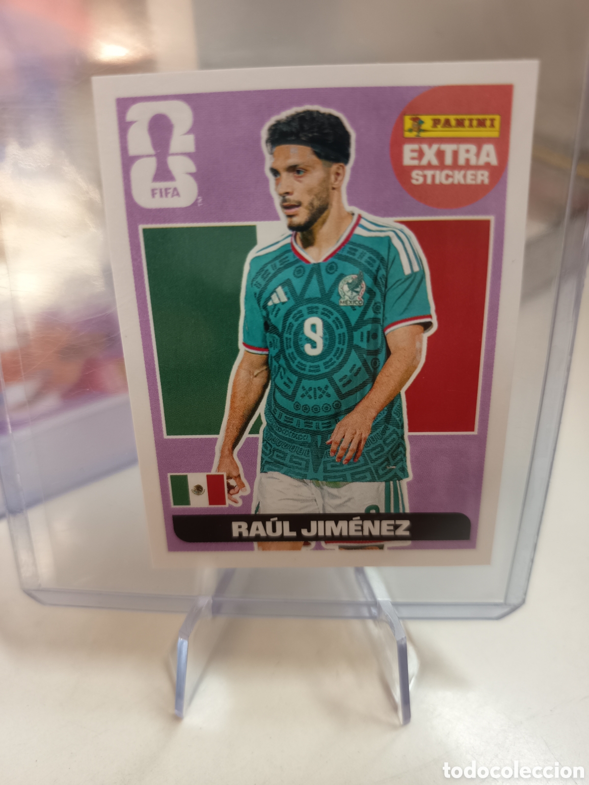 Cartes &agrave; collectionner de Football: EXTRA STICKER MUNDIAL WORLD CUP 2026 ROSA RAUL JIMENEZ BASE