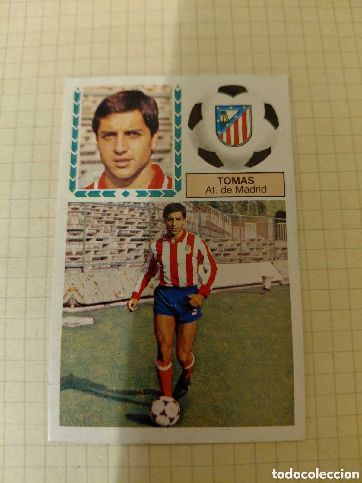 Cromos de f&uacute;tbol: TOMAS, AT. MADRID, ULTIMOS FICHAJES 3, LIGA ESTE 83 84, DESPEGADO.