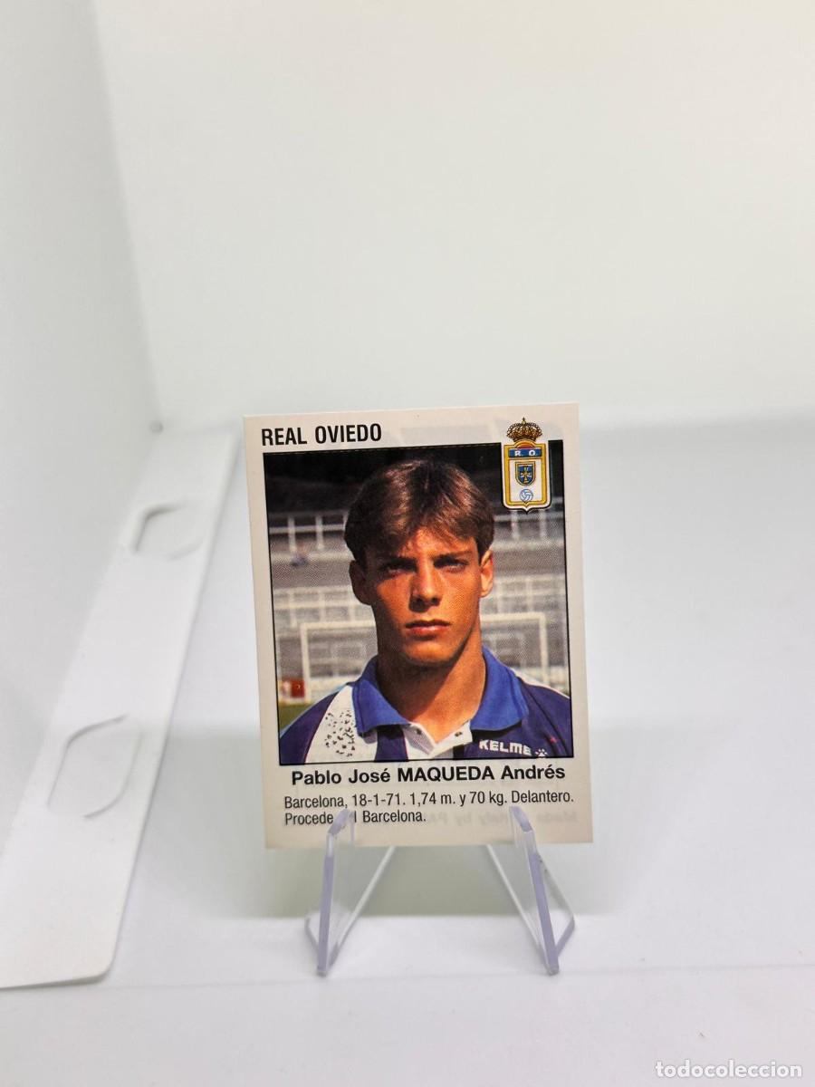 Cromos de f&uacute;tbol: Maqueda 389 Fichaje Real Oviedo Panini Futbol 93 94 1993 1994 sin pegar