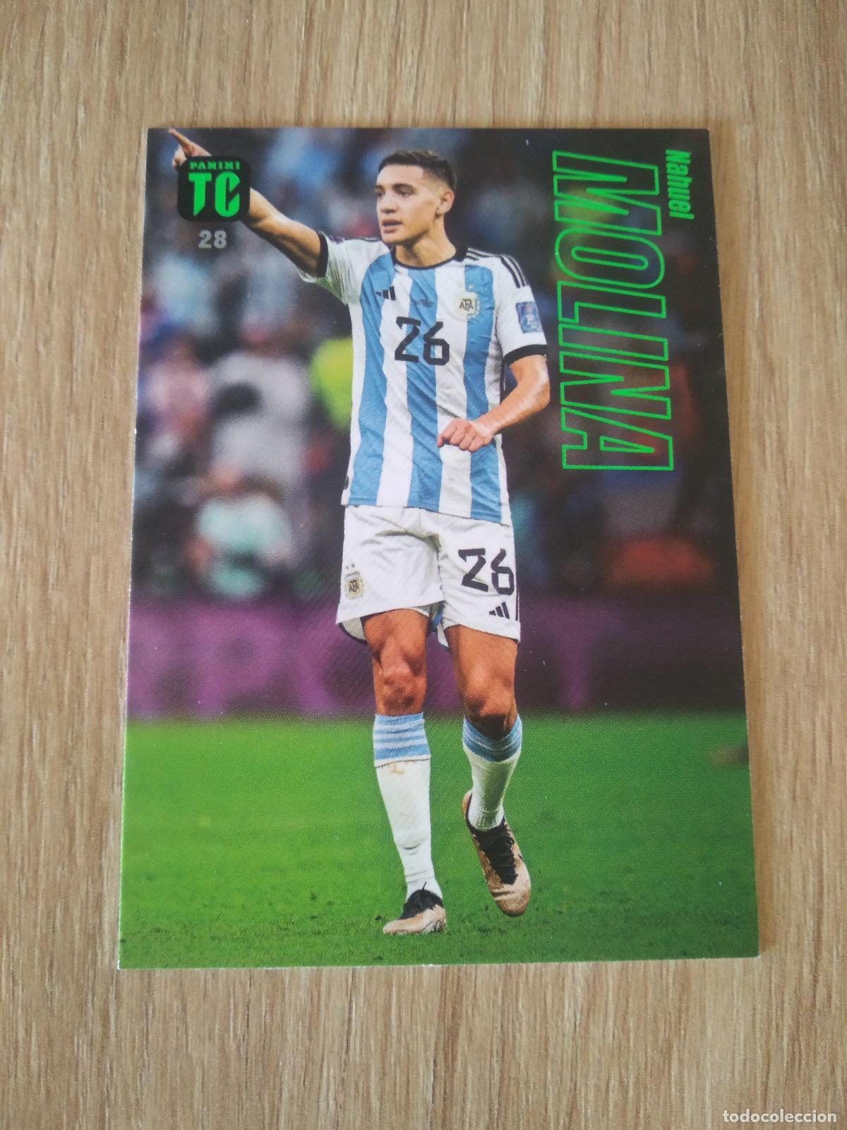 Cromos de f&uacute;tbol: 28 NAHUEL MOLINA ARGENTINA CROMO TARJETA FUTBOL PANINI TOP CLASS 2023