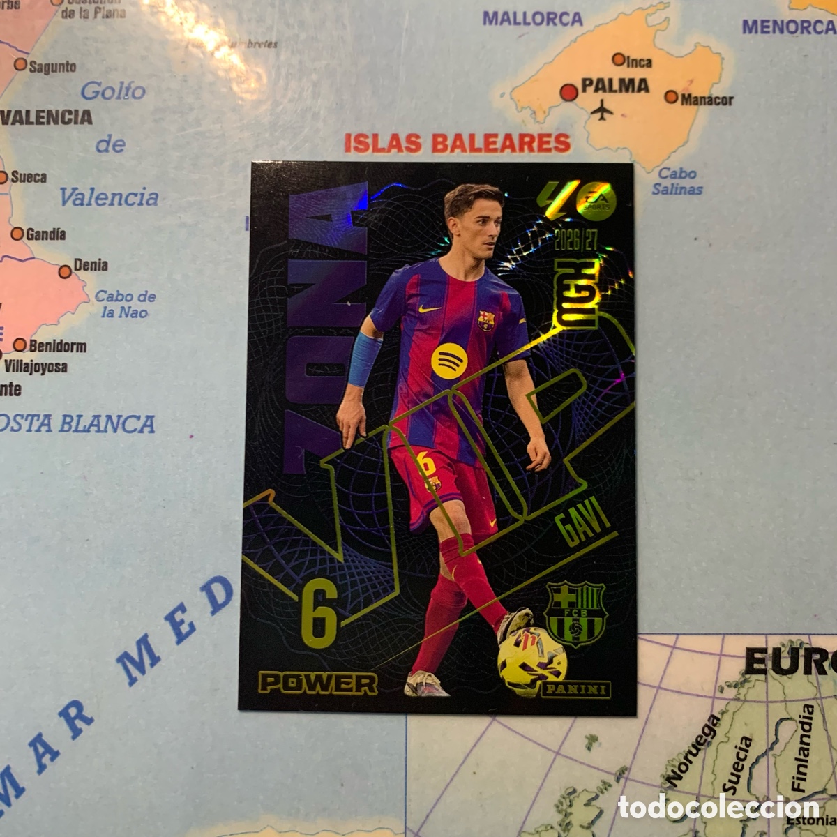 Fu&szlig;ball-Sticker: Gavi serie vip power n&uacute;mero 394P del Barcelona megacracks 26-27 2026-2027