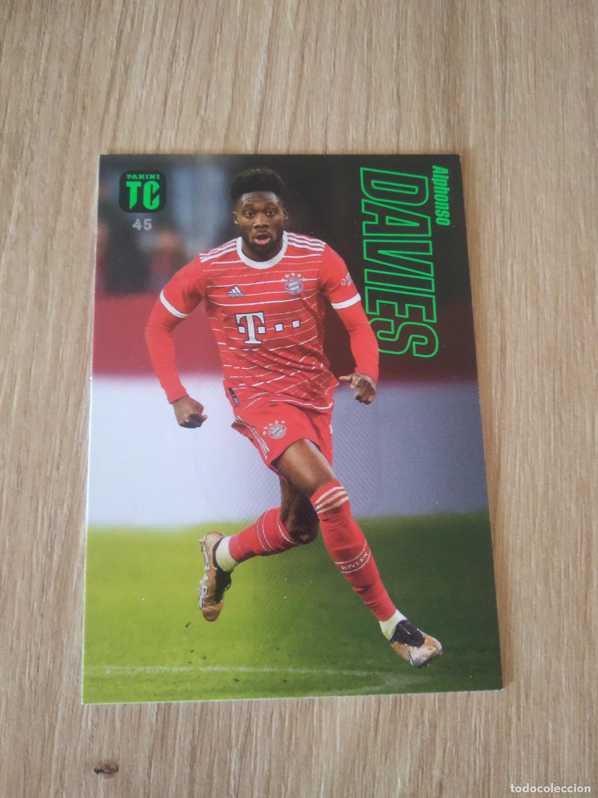 Cromos de f&uacute;tbol: 45 ALPHONSO DAVIES BAYERN MUNICH CROMO TARJETA FUTBOL PANINI TOP CLASS 2023