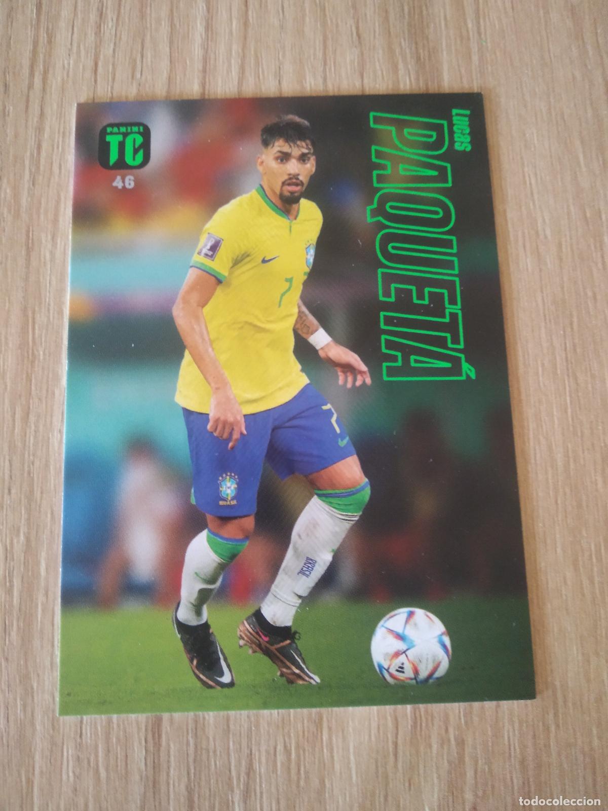 Cromos de f&uacute;tbol: 46 PAQUETA BRASIL CROMO TARJETA FUTBOL PANINI TOP CLASS 2023
