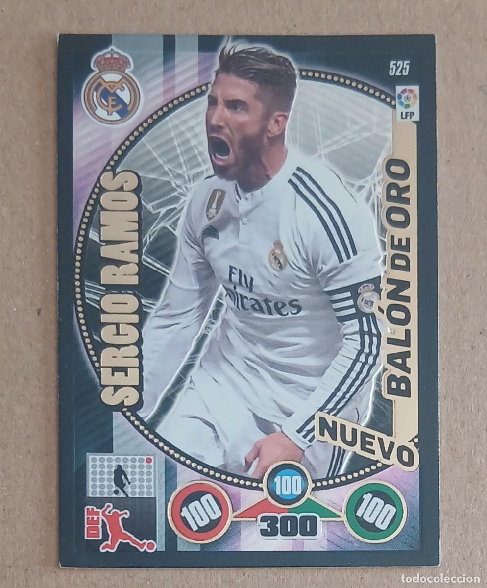 Cromos de f&uacute;tbol: CROMO n&ordm; 525 SERGIO RAMOS NUEVO BAL&Oacute;N DE ORO ADRENALYN XL 2014-2015 DE PANINI. Buen estado.