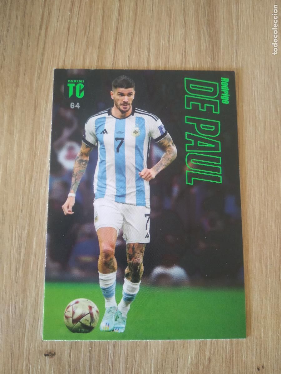 Cromos de f&uacute;tbol: 64 DE PAUL ARGENTINA CROMO TARJETA FUTBOL PANINI TOP CLASS 2023