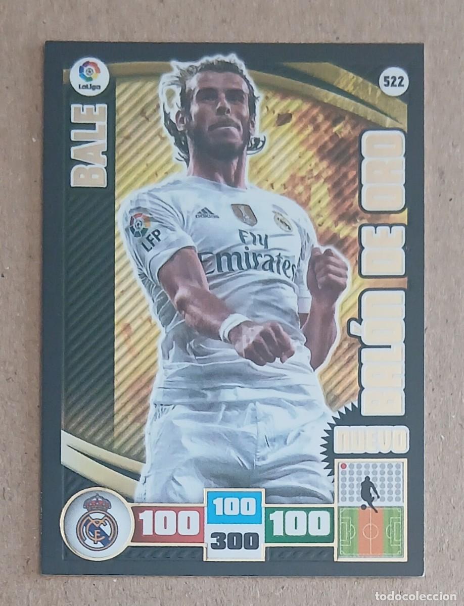 Cromos de f&uacute;tbol: CROMO n&ordm; 522 BALE REAL MADRID NUEVO BAL&Oacute;N DE ORO ADRENALYN XL 2015-2016 DE PANINI. Buen estado.
